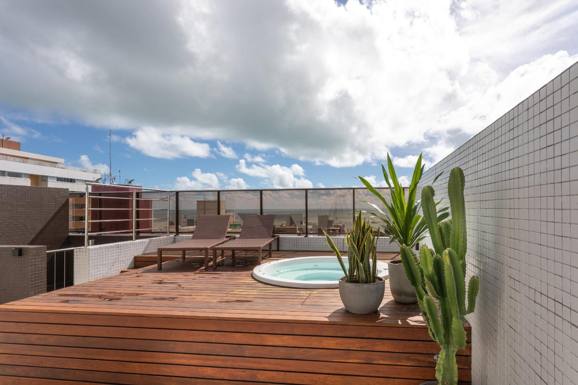 João Pessoa Cobertura Com Jacuzzi E Deslumbrante Vista Mar 아파트 외부 사진